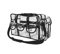 Bolsa de Lona Transparente, Bolsa de Maquillaje Transparente Bag PVC Travel Makeup Artist Set Bag Cosmetic Nails Beauty Bag Transparent Vinyl Tool Organizer Bolsa de Trabajo Bolsa de pañales con 6 bo