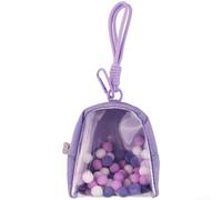 Bolsa de lona transparente para Tamagotchi Paradise de 11 cm de lona para Tamagotchi Pix Pink Compact Travel Case for Electronic Pet Console Purple Small Organizer Bag 11 x 9 cm para juego, morado