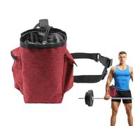 Bolsa de magnesia de escalada - Bolsa de magnesia con cinturón ajustable y bolsillo con cremallera, bolsa de almacenamiento de 18 x 10 x 10 cm, con cierre de cordón para adultos