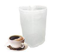 Bolsa de malla coladora, reutilizable de nailon fino, filtro colador de alimentos lavable y duradero para leche de nueces, té, infusión fría, oso, elaboración de vino (10 cm x 15 cm)