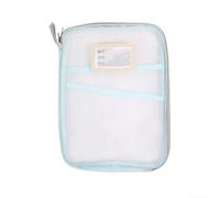 Bolsa de malla con cremallera compatible con A4 que combina transparencia, almacenamiento en capas y nailon resistente para uso a largo plazo (verde)