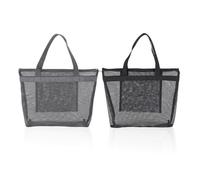 Bolsa De Malla De 2 Piezas, Bolsa De Juguetes De Playa, Bolsa De Playa Transpirable, Bolsa De Mano con Múltiples Bolsillos, Bolsa De Viaje Portátil, Adecuada para Viajes En La Piscina Y La Playa