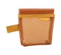 Bolsa de malla de nailon con cierre a presión de metal, tarjetero pequeño transparente para organizador de artículos esenciales de viaje, bolsa de almacenamiento transpirable para tarjetas, llaves