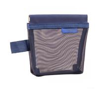 Bolsa de malla de nailon con cierre a presión de metal, tarjetero pequeño transparente para organizador de artículos esenciales de viaje, bolsa de almacenamiento transpirable para tarjetas, llaves y