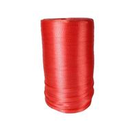 Bolsa de malla de plástico rojo para verduras, frutas y frutas secas, rollo de 50 m, ideal para productos semiacabados y embalaje de malla de cuerda, duradera y versátil