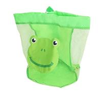 Bolsa de Malla de Playa de Juguete para Niños, Mochila de Playa con Cordón Secado Rápido Uso en Seco Húmedo Plegable Uso Amplio Transpirable con Correa para el Hombro para Nadar Y Viajar(verde)