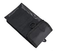 Bolsa de malla para buceo con carrete a presión, soporte de boya de seguridad ligero de malla de PVC con cierre de correa de bucle resistente hebilla giratoria anillo en D para carretes sumergibles (A