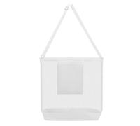 Bolsa de malla reutilizable para recolección de frutas, saco de cosecha de poliéster duradero con diseño ventilado, cómoda correa ajustable, herramienta de jardín portátil plegable (blanco)