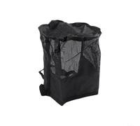 Bolsa de malla transpirable para comedero de heno con correa ajustable para el cuello, bolsa de grano de alimentación lenta estilo bozal, saco de red de heno de viaje equino de nailon (L)