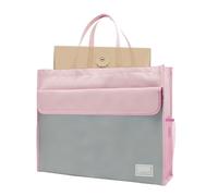 Bolsa de mano A3 para documentos, 2 capas, gran capacidad, con cremallera, para guardar documentos, libro ilustrado, maletín, carpeta, bolso para estudiantes, solución de almacenamiento para papel de