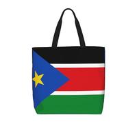 Bolsa De Mano Bandera De Sudán Del Sur Mujer Bolso Tote Portátil Bolsa De Playa Ligero Tote Bag Para Verano Viaje Ordenador