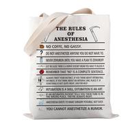 Bolsa de mano con reglas de anestesia, técnico de anestesia, mercancía, enfermera, anestesia, regalo de apreciación de anestesia, Reglas de anestesia-tb, 36 cm x 32 cm