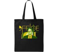 Bolsa de mano de algodón ecológico natural con diseño de persona trabajadora, color negro, Black, Talla única