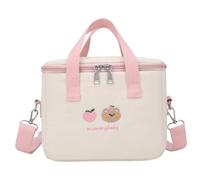 Bolsa de mano de almuerzo, caja de almuerzo Kawaii con correa ajustable, portátil a prueba de agua para la caja de trabajo de la oficina escolar en casa