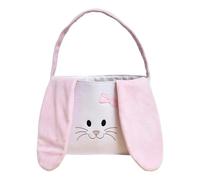 Bolsa de mano de conejo, bolsas de Pascua reutilizables con asas, cesta de dulces de conejo, ideal para caza de primavera, golosinas y suministros de fiesta, perfecto para fiestas de caza de dulces