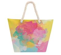 Bolsa de mano de cuerda de cáñamo, grande, reutilizable, tela Oxford, impermeable, personalizable, para mujeres/hombres, bolsa de compras ecológica, Estilo-15, 54x35x16cm
