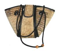 Bolsa de mano de gamuza africana de comercio justo - Savannah Design Fashion Bag, beige, Medium