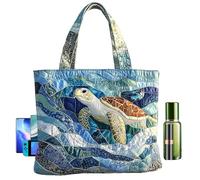 Bolsa de mano de tortuga de gran capacidad, bolsa ligera de tortuga marina, bolsas de playa para mujer, detalles de accesorios de moda, para escritorio, escuela, oficinas diarias, citas, viajes al