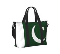 Bolsa de mano de viaje con estampado de bandera de Pakistán, ligera, plegable, para viajes de fin de semana, vacaciones, avión