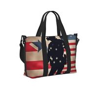 Bolsa de mano de viaje con estampado patriótico de soldados militares estadounidenses, bolsa de mano portátil plegable para fin de semana, viajes, gimnasio, vacaciones