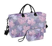 Bolsa de mano de viaje de hoja de arce morada, bolsa de fin de semana, bolsa de viaje para gimnasio, deportes, bolsa de aseo para senderismo, multifuncional