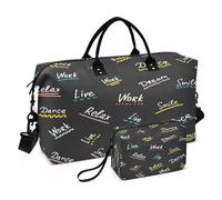 Bolsa de mano de viaje deportiva con correa ajustable para gimnasio, impermeable, para vivir, trabajo, relajarse, bailar, Multi, 1 size, Moderno / Equipada