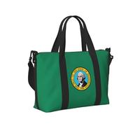 Bolsa de mano de viaje ligera con estampado de la bandera de Washington para mujeres y hombres, para llevar en el fin de semana, viajes al gimnasio