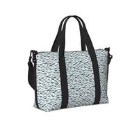 Bolsa de mano de viaje ligera y plegable con estampado de tiburón con varios gestos, para mujeres y hombres, vacaciones, aventuras al aire libre
