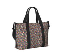Bolsa de mano de viaje ligera y plegable con globos coloridos con estampado de cielo azul para mujeres y hombres, vacaciones y aventuras al aire libre
