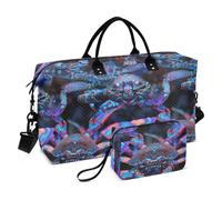 Bolsa de mano decorativa de acero neón brillante con diseño de cangrejo de herradura, bolsa de transporte para artículos personales, gimnasio, deportes, bolsa de aseo multifuncional para gimnasio