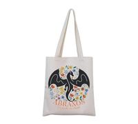 Bolsa de mano inspirada en el trono de cristal, diseño de flores de Abraxos, regalo de dragón de fantasía para amantes de los libros, Gardenclub Tote, Small