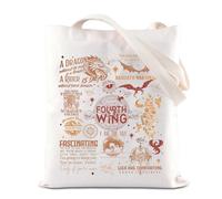 Bolsa de mano inspirada en la novela Dragon Rider Gift Violet Sorrengail Bolsa de la compra Llama de Hierro Regalo de Lector Romantasy, Is Dead Uk2, INCHES