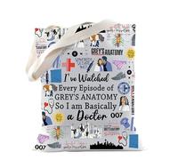 Bolsa de mano inspirada en programas de televisión para fanáticos del drama médico, enfermera, regalo gris para cirujanos, Doctor Tv, medium