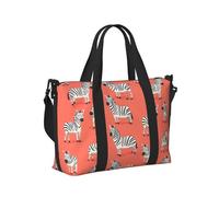 Bolsa de mano para laptop para mujer, para el trabajo, lindo estampado de cebra, para fin de semana, para mujer, viajes, gimnasio, bolsa de lona para hombres, artículos personales, bolsas de viaje