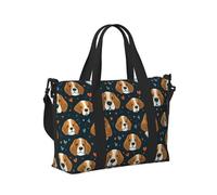 Bolsa de mano para laptop para mujer, para el trabajo, lindo estampado de perro Beagle, bolsas de fin de semana para mujer, viajes, gimnasio, bolsa de lona para hombres, artículos personales, bolsas