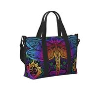 Bolsa de mano para laptop para mujer, para el trabajo, mandalas indias, libélulas, bolsa de gimnasio para mujeres y hombres, bolsa de viaje cruzada para artículos personales, bolsas de viaje para
