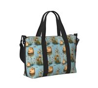 Bolsa de mano para laptop para mujer, trabajo, natación, capybara, lindo estampado, para fin de semana, para mujer, viajes, gimnasio, bolsa de lona para hombres, artículos personales, bolsas de viaje
