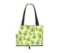 Bolsa de Mano para Mascotas, Bolso de Mano portátil de Viaje para Perros con Hebilla de Metal de Seguridad para Caminatas en el Metro, Lindo Aguacate Impreso.