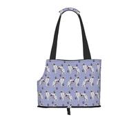 Bolsa de Mano para Mascotas, Bolso de Mano portátil de Viaje para Perros con Hebilla de Metal de Seguridad para Caminatas en el Metro, Borzoi y Huellas de Patas