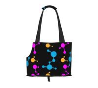 Bolsa de Mano para Mascotas, Bolso de Mano portátil de Viaje para Perros con Hebilla de Metal de Seguridad para Caminatas en el Metro, Química Estructura Atómica Molecular