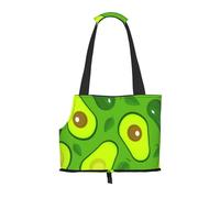 Bolsa de Mano para Mascotas, Bolso de Mano portátil de Viaje para Perros con Hebilla de Metal de Seguridad para Caminatas en el Metro, Aguacate sobre Alimentos y Bebidas Verdes