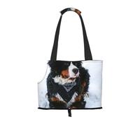 Bolsa de Mano para Mascotas, Bolso de Mano portátil de Viaje para Perros con Hebilla de Metal de Seguridad para Caminatas en el Metro, Nevadas del Perro de montaña de Berna