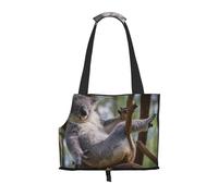 Bolsa de Mano para Mascotas, Bolso de Mano portátil de Viaje para Perros con Hebilla de Metal de Seguridad para Caminatas en el Metro, Koala durmiendo