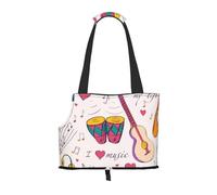Bolsa de Mano para Mascotas, Bolso de Mano portátil de Viaje para Perros con Hebilla de Metal de Seguridad para Caminatas en el Metro, Music Records Blues Music es el Tema de mi Vida