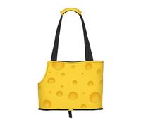 Bolsa de Mano para Mascotas, Bolso de Mano portátil de Viaje para Perros con Hebilla de Metal de Seguridad para Caminatas en el Metro, Queso Amarillo
