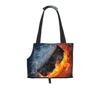 Bolsa de Mano para Mascotas, Bolso de Mano portátil de Viaje para Perros con Hebilla de Metal de Seguridad para Caminatas en el Metro, Fuego de Hockey sobre Hielo