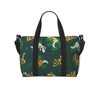 Bolsa de mano para portátil para mujer, trabajo - A rayas lindo lagartijo Gecko Plant Gym Bag para mujeres y hombres, bolsas de viaje cruzadas para mujeres y hombres, bolsas de viaje nocturnas para