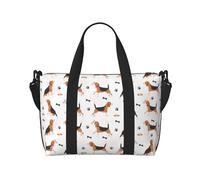 Bolsa de mano para portátil para mujer, trabajo - Beagle perro cachorro bolsa de gimnasio para mujeres y hombres, bolsas de viaje cruzadas para mujeres y hombres, bolsas de viaje nocturnas para