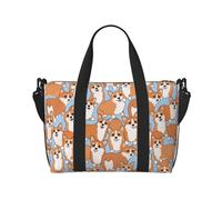 Bolsa de mano para portátil para mujer, trabajo - Lindo Corgi Dog Funny_B Bolsa de gimnasio para mujeres y hombres, bolsas de viaje cruzadas para mujeres y hombres, bolsas de viaje nocturnas para