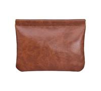 Bolsa de mano para teléfono, color neutro, con cremallera, color sólido, a la moda, para llevar a la cintura, bolso formal, Brown, Talla única